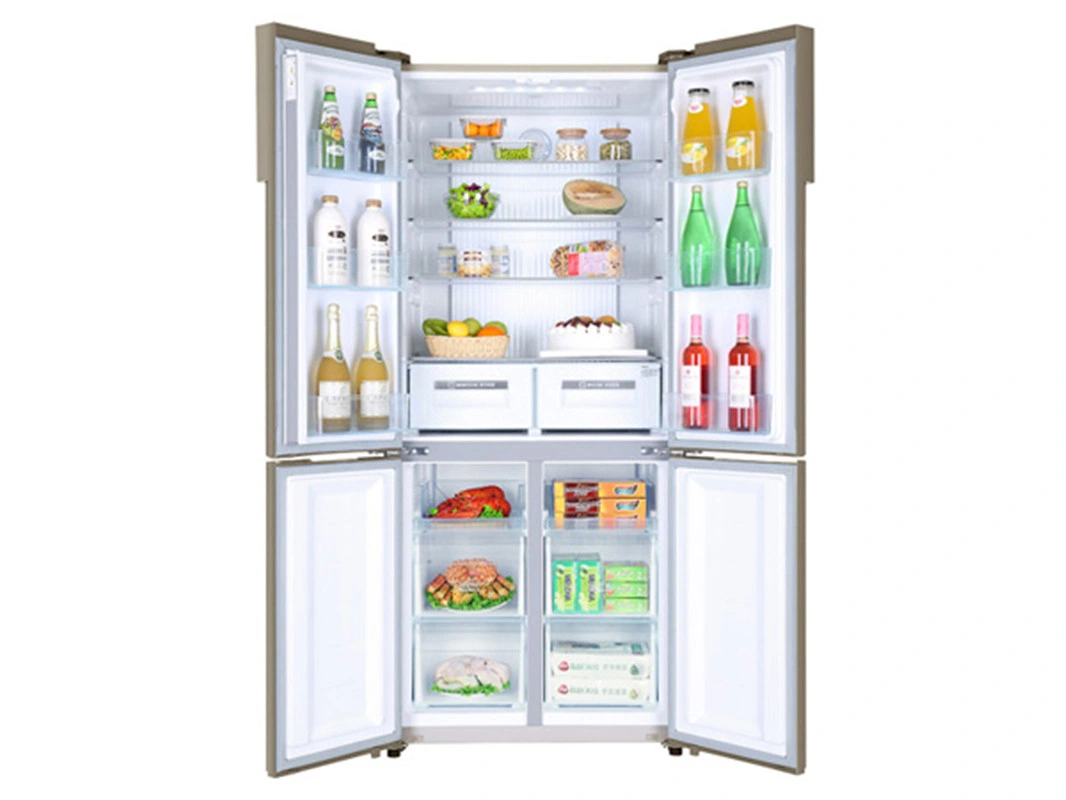 French Door Bcd Refrigerator with Water Dispenser Variable Frequency Temperature Control