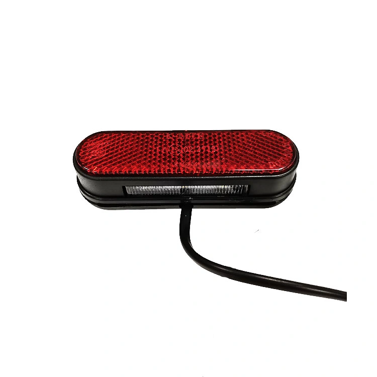 Motorcycle License Plate Light with E-MARK Red Reflector 3 LED