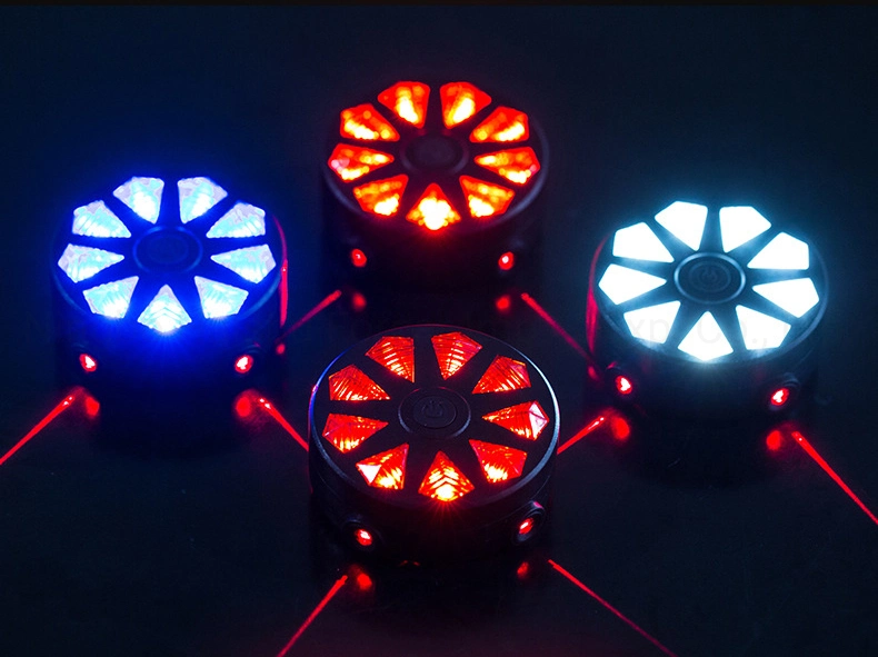 9 ПК LED фонари на велосипеде, ярких передний и задний фонарь на велосипеде водонепроницаемый горной дороге шлем цикла фары и фонарь установлен с 3 мигают индикаторы