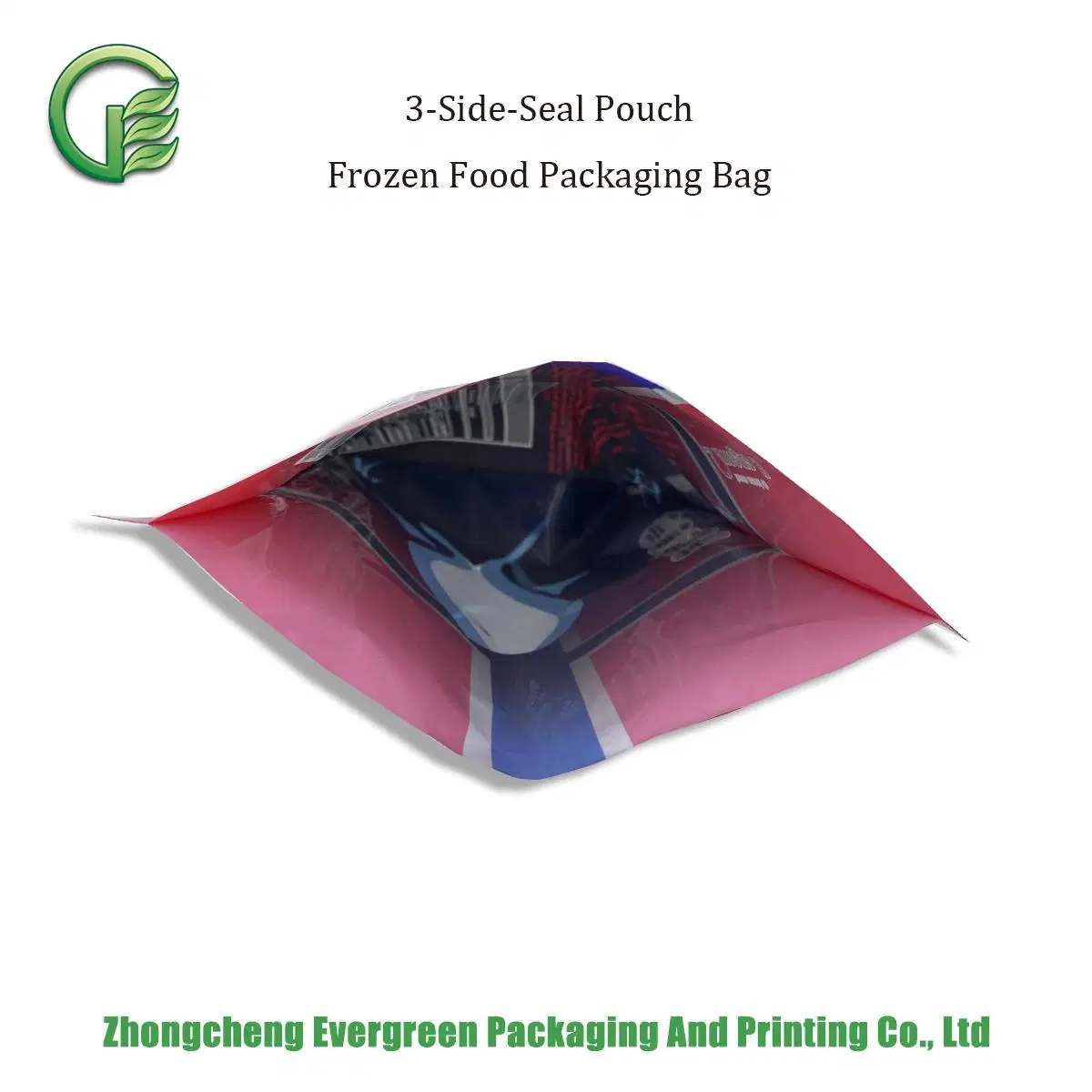 Frozen Food Plastic Packaging Pouch Fish Beef Lamp Meat Shrimp Window Nylon PA Pet PE Easy Opening Customized Printing 3 Side Seal Stand up Bag