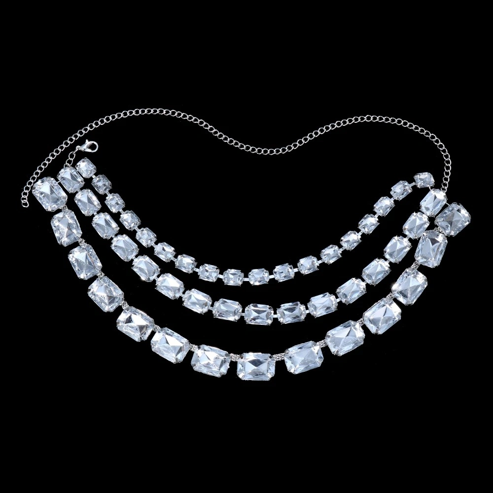 Hot Burst Multi-Layer Crystal Exaggerated Trend Full Diamond Necklace