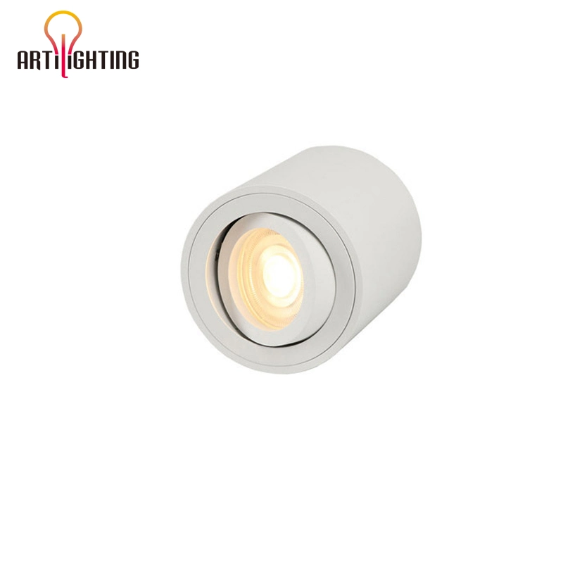 Mini Super Bright Anti-Glare Round Ceiling Surface Mounted Cylinder LED Downlight COB Spotlights with Retrofit Light Bulb GU10