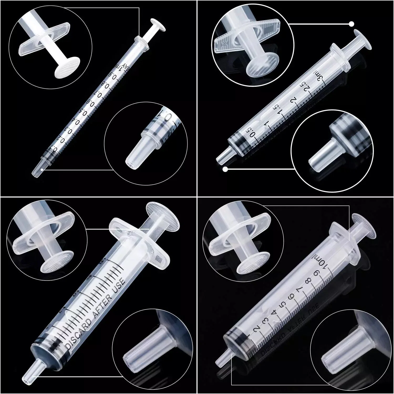 Disposable Plastic Medical Veterinary Injection Syringe with Needle