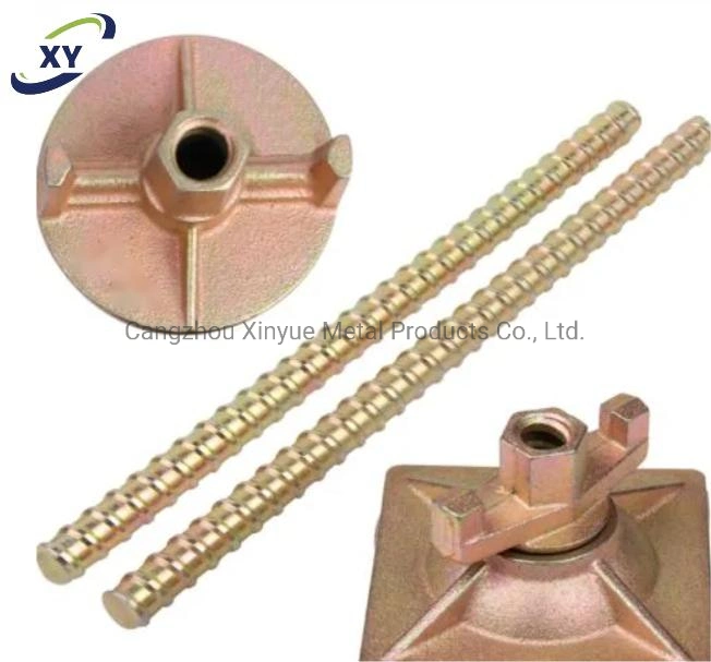 Scaffold Square Round Anchor Formwork Fastener Scaffolding Casted Plated Construction Tie Rod Casting Ductile Iron Wing Swivel Nut for Formwork Concrete