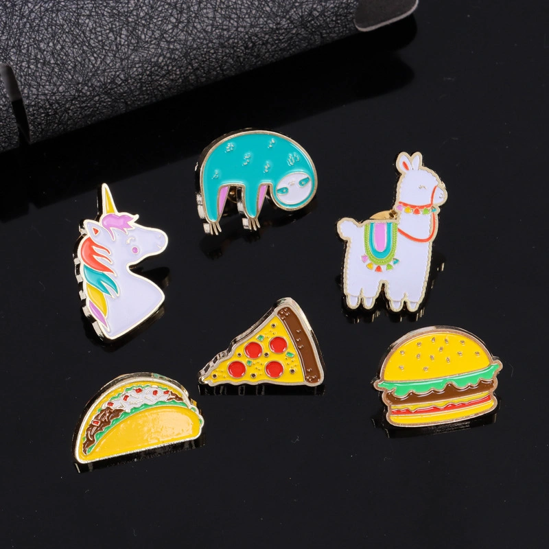 Wholesale Custom Logo New Personality Fun Accessories Gifts Alloy Metal Hard Soft Brooch Enamel Badge Lapel Pin