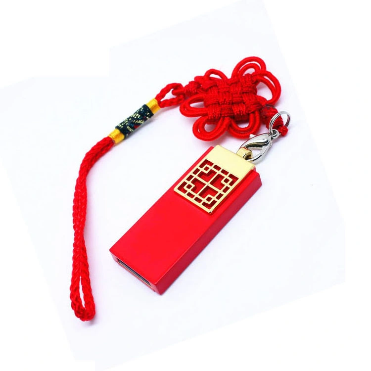 Best Selling Metal Chinese Style USB Flash Drive 64gu Disk Customized Logo Gift OEM Business Gift Ruyi 32g