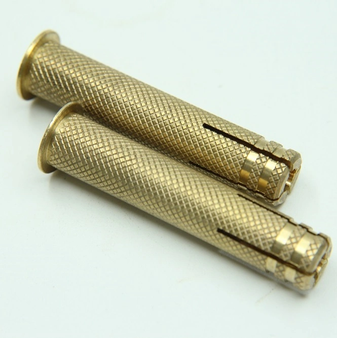 Brass Expansion Pipe Fitting Knurling Slotting Flange Fitting