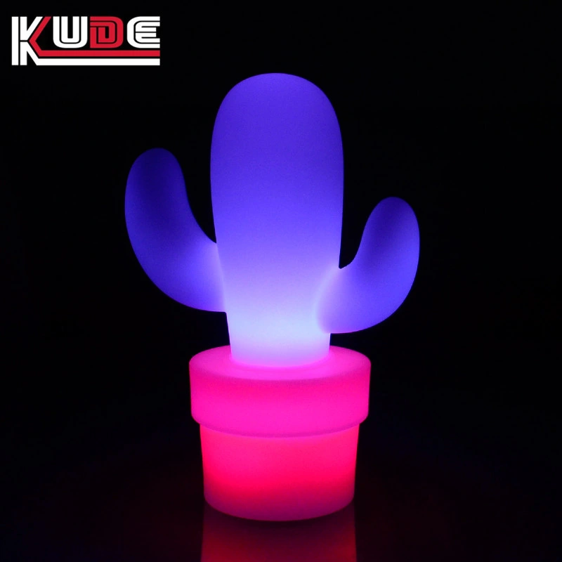 Light up Table Lamp Color Change Glowing Cactus Lamp for Night Club