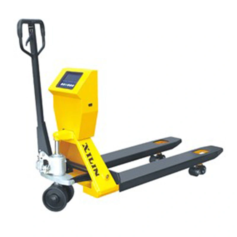 2t 2000kg Casting Hydraulic Pump Nylon Hand Manual Pallet Truck Weighting Electronic Scale Balance