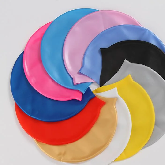 Swim Cap Premium Silicone Non-Slip Eco-Friendly Cover Ears Wrinkle-Free Swimming Hat for Men and Women Waterproof Swim Caps