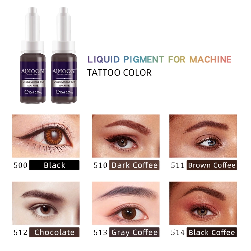 Tatouage cosmétique Microblading sourcil lèvre maquillage permanent pigment 6 couleurs