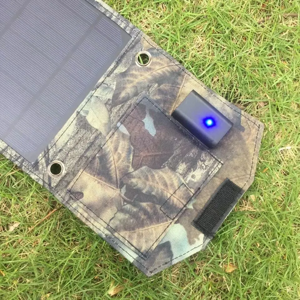 No. 1 10W Foldable Solar Panel USB Portable Mobile Phone iPhone Battery Solar Cloth Charger