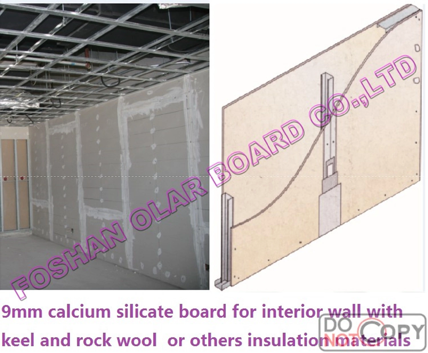 CE Certification of Calcium Silicate Board for Ceiling and Wall, Fiber Cement Board