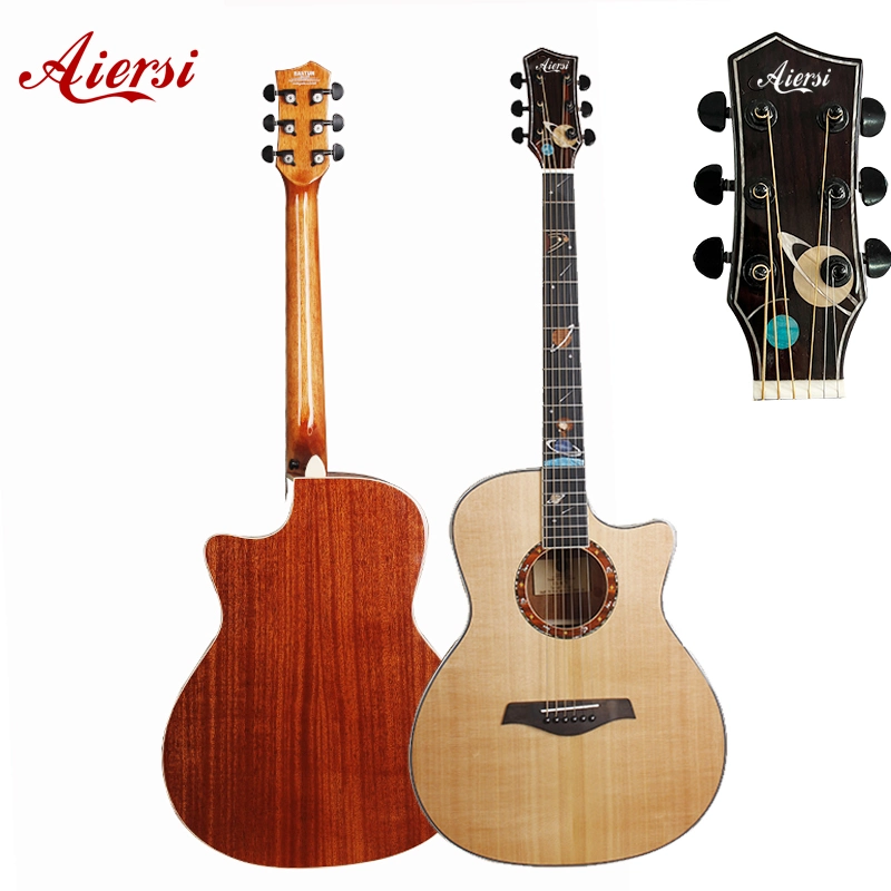 Aiersi New Developed Solid Spruce Top Space and Star Style Acoustic Guitar