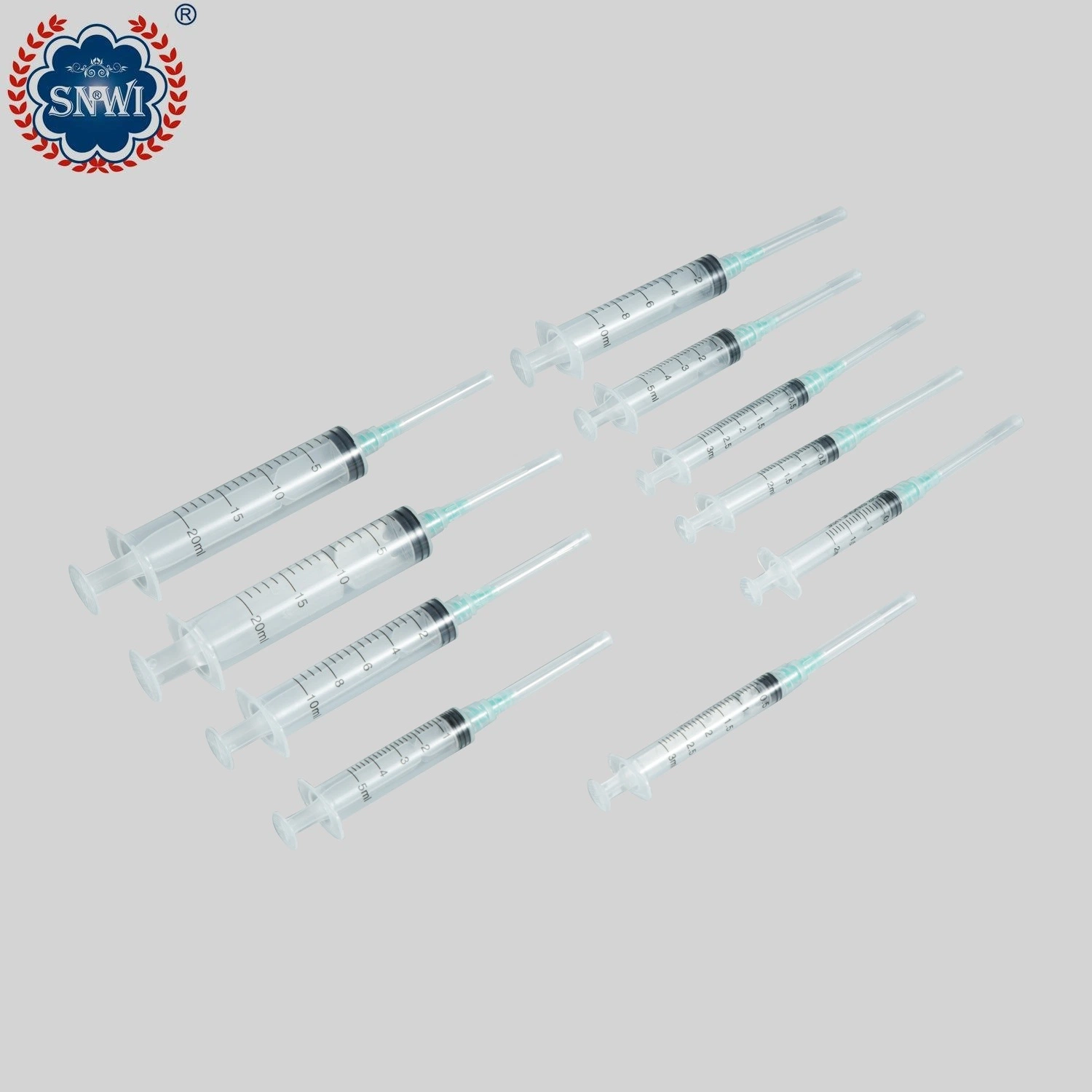 Hospital Medical Supplies 2parts 2ml 5ml 10ml 20ml Plastic Disposable Injection Syringe