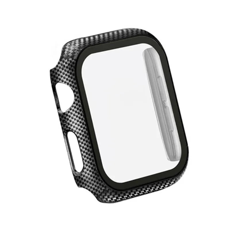 Ultra Thin Light Weight Black Carbon Fiber Apple Watch Case