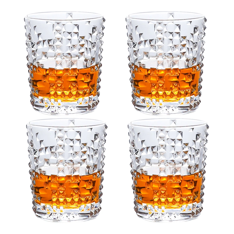 Mayorista de muestra gratuita personalizada Stemless moderna creativa copa de vino de cristal claro grabado Whiskey vaso para el hogar