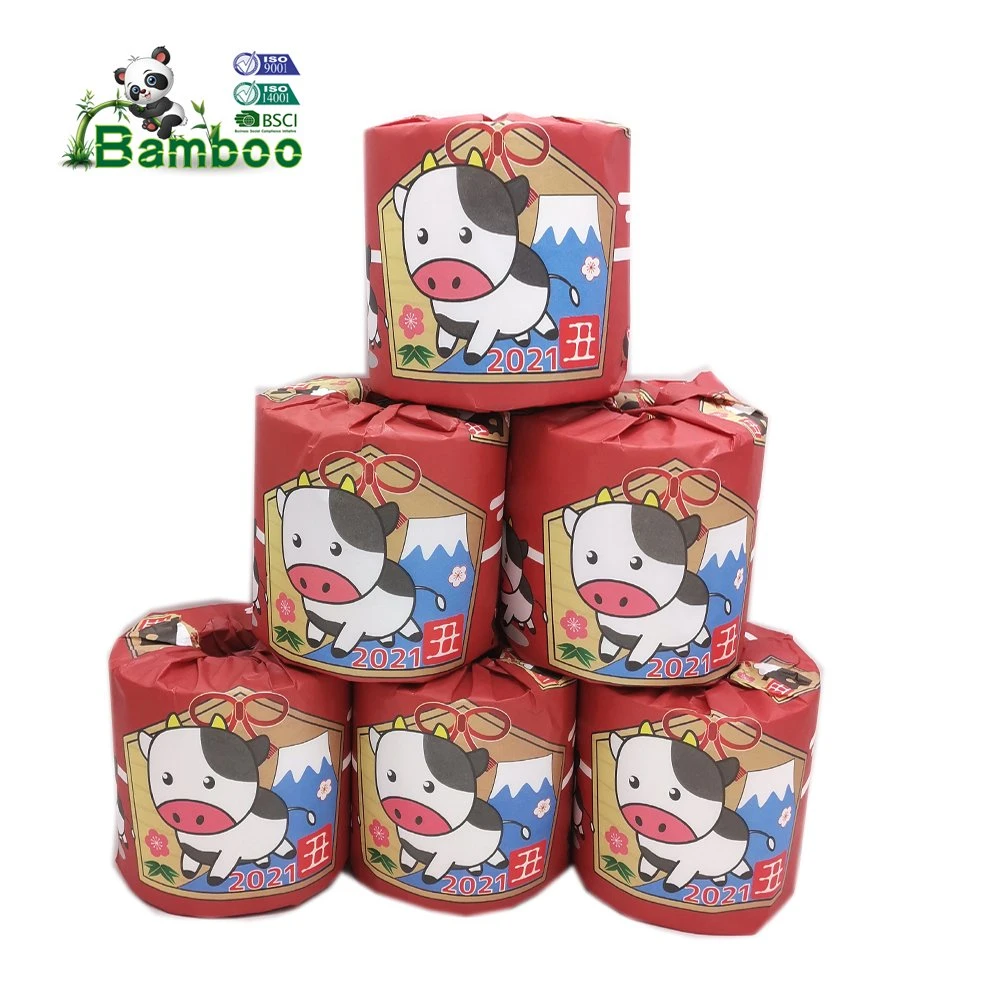 OEM Custom Wholesale/Supplier Super Soft Organic 100% Virgin Bamboo Recycled Pulp Bathroom Toilet Roll Tissue Paper