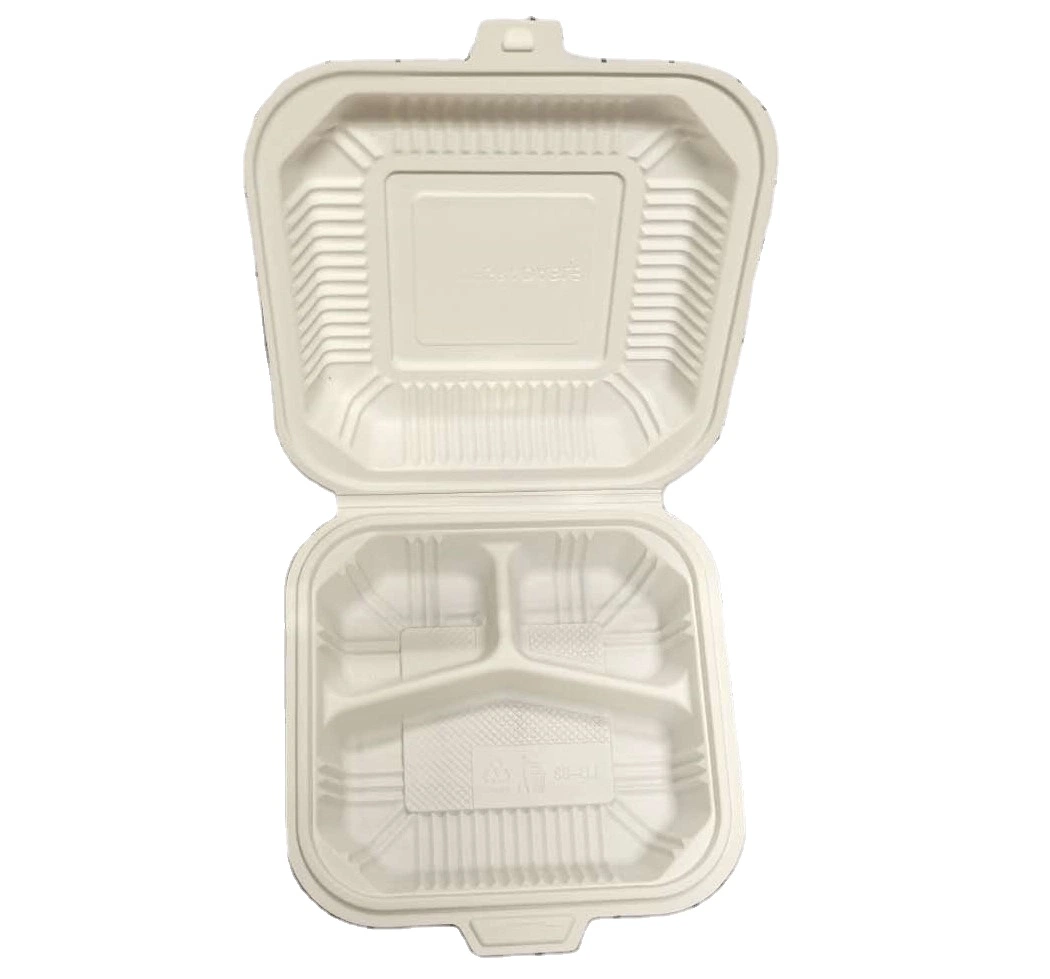 380ml 100% Disposable Biodegradable Lunch Box with Cornstarch Material