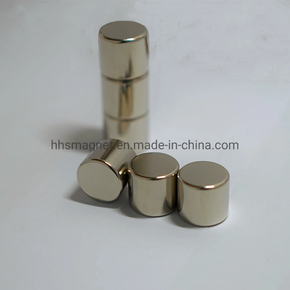 Powerful Sintered Neodymium Cylinder Permanent Magnet Nickel Coating Magnetic Cylinder