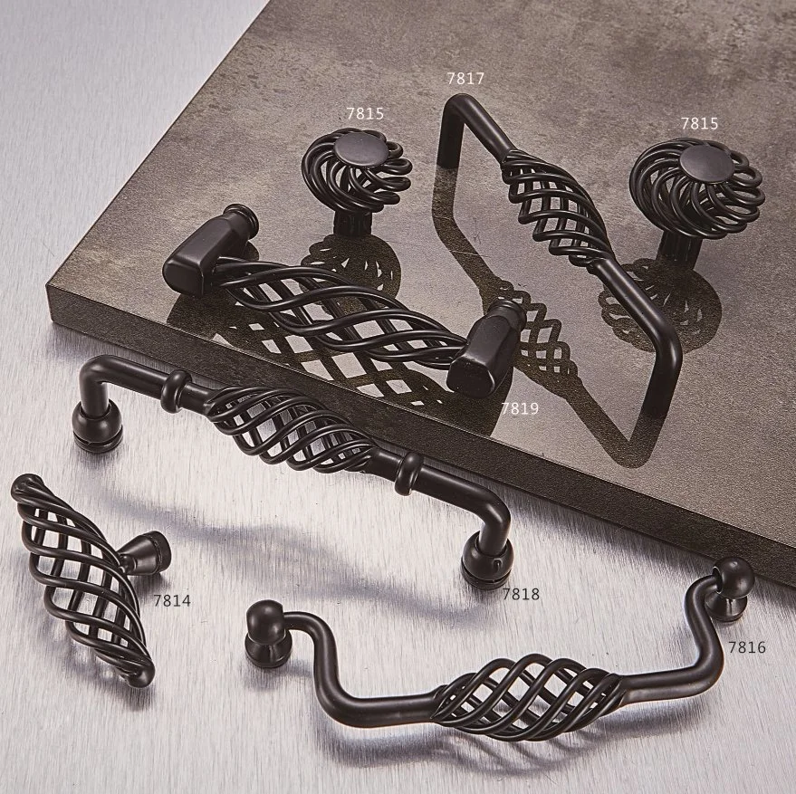 Zinc Alloy Furniture Cabinet Hardware Drawer Handle Birdcage Handle for Wooden Door