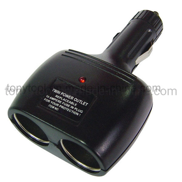 Adaptador de isqueiro, 2 sockets Divisor do isqueiro, 12V/24V DC Separador de Saída, duas portas USB inteligente Carregador Veicular