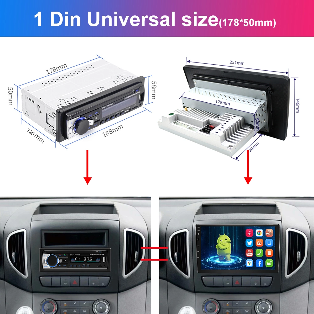 Universal 10" Voiture Lecteur Android Android 9.1 GPS 1 DIN 2Go + 32g Voiture Lecteur multimédia