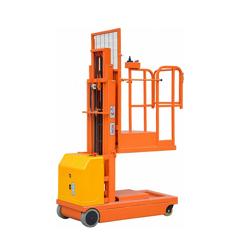 300kg Loading 4m 5m Warehouse Goods Picking Platform Battery Power Electric Aerial Stock Order Picker Price