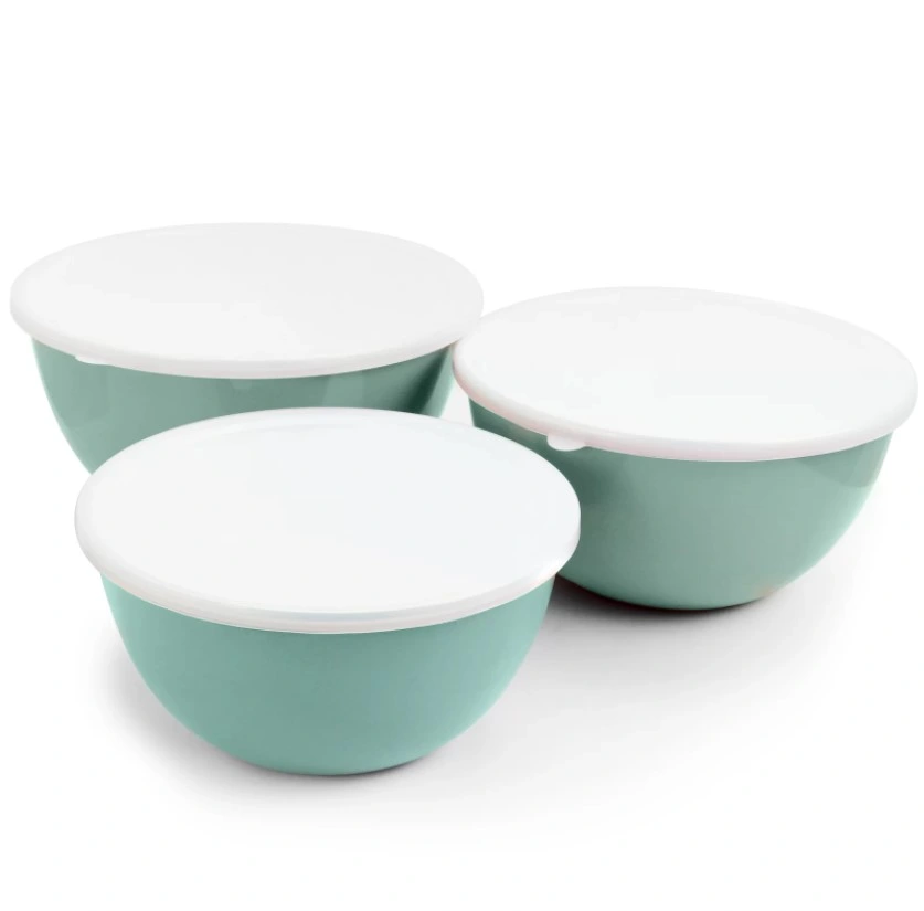 Enamel Mixing/Storage/Salad Bowl Sets 20/22/24cm