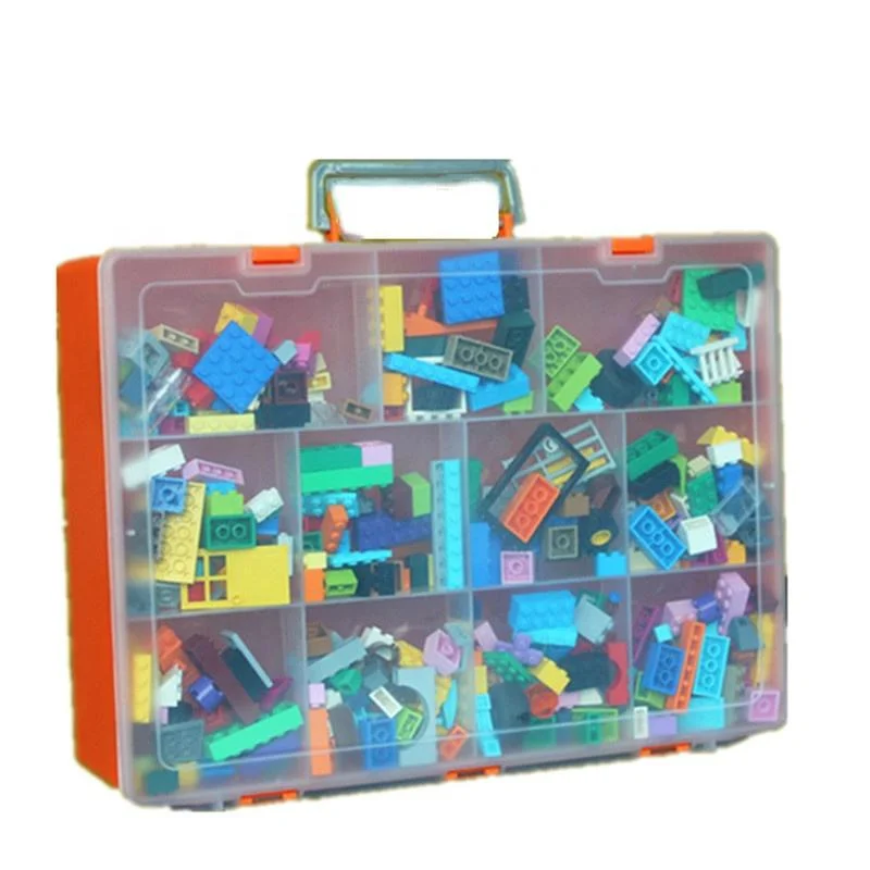 Съемные 59 Блок двойных слоев PP пластмассовый контейнер коробка для хранения DIY прибора с ручкой для Lego/игрушка частей