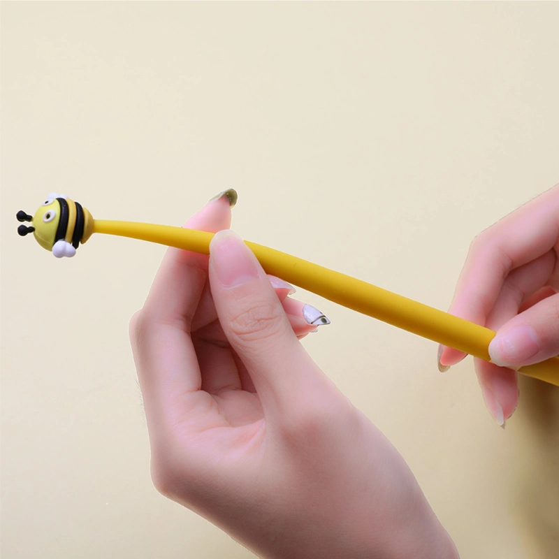 Stationery Silicone Bee Shaped Cute Kawaii Ball Pen Office Supplies