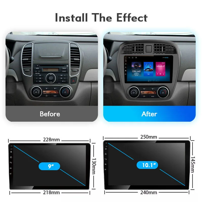 Pantalla táctil universal Android Player GPS Navegación Vídeo Radio estéreo Reproductor de DVD para coche Multimedia Vídeo Radio para coche Navegación