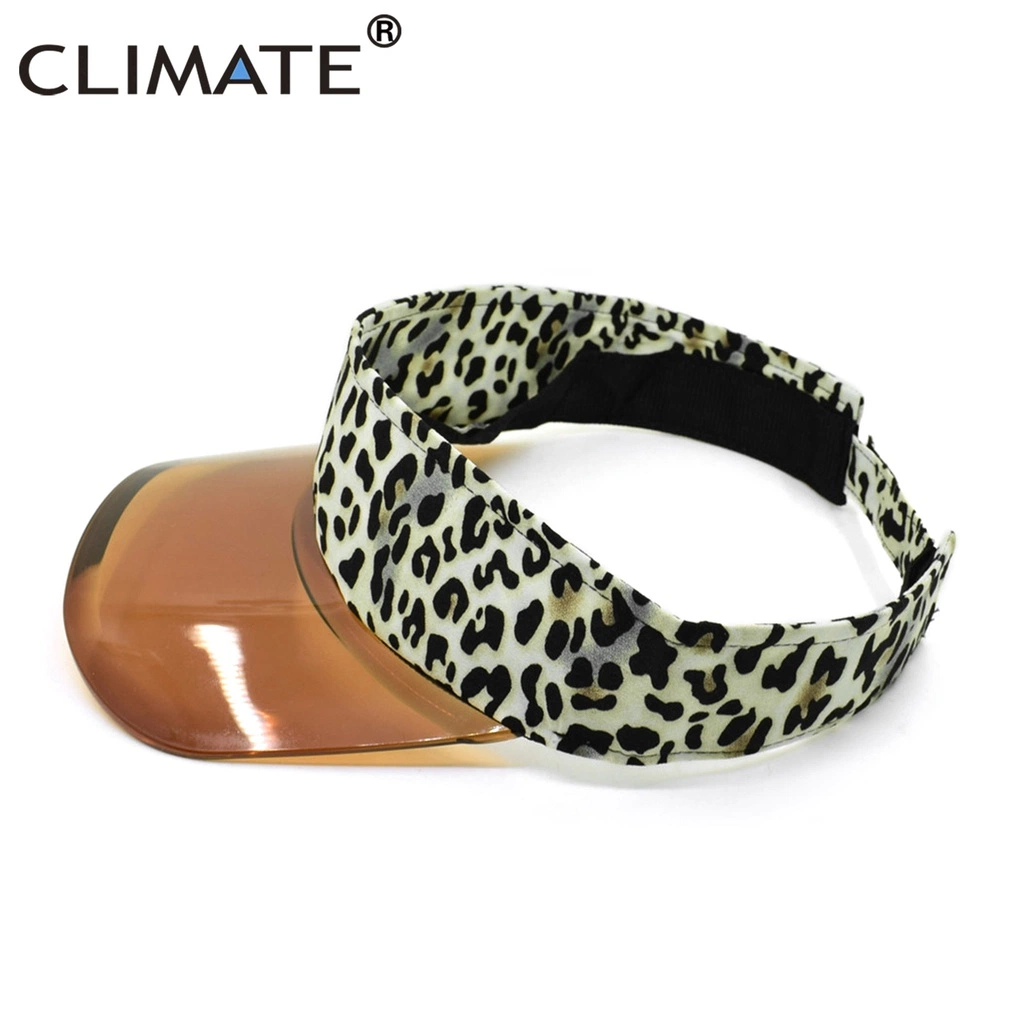 Climate New Leopard Visor Nice Women Transparent Summer Cap Sun Hat Leisure Beach Casquette