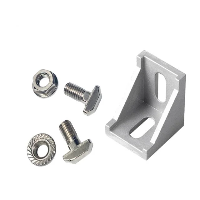 for Aluminium Profile Connector L Shape Slot 6 Die Casting Aluminum Angle Bracket