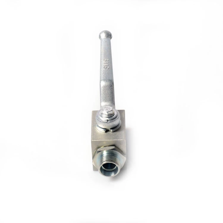 Galvanized Carbon Steel 24 Degree DIN2353 Male Thread High Pressure Ball Valve