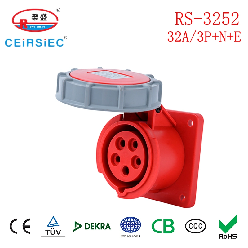 32A Industrial Connector with High quality/High cost performance for European Standard 3p+N+E in-Line Socket Hot Sale Socket