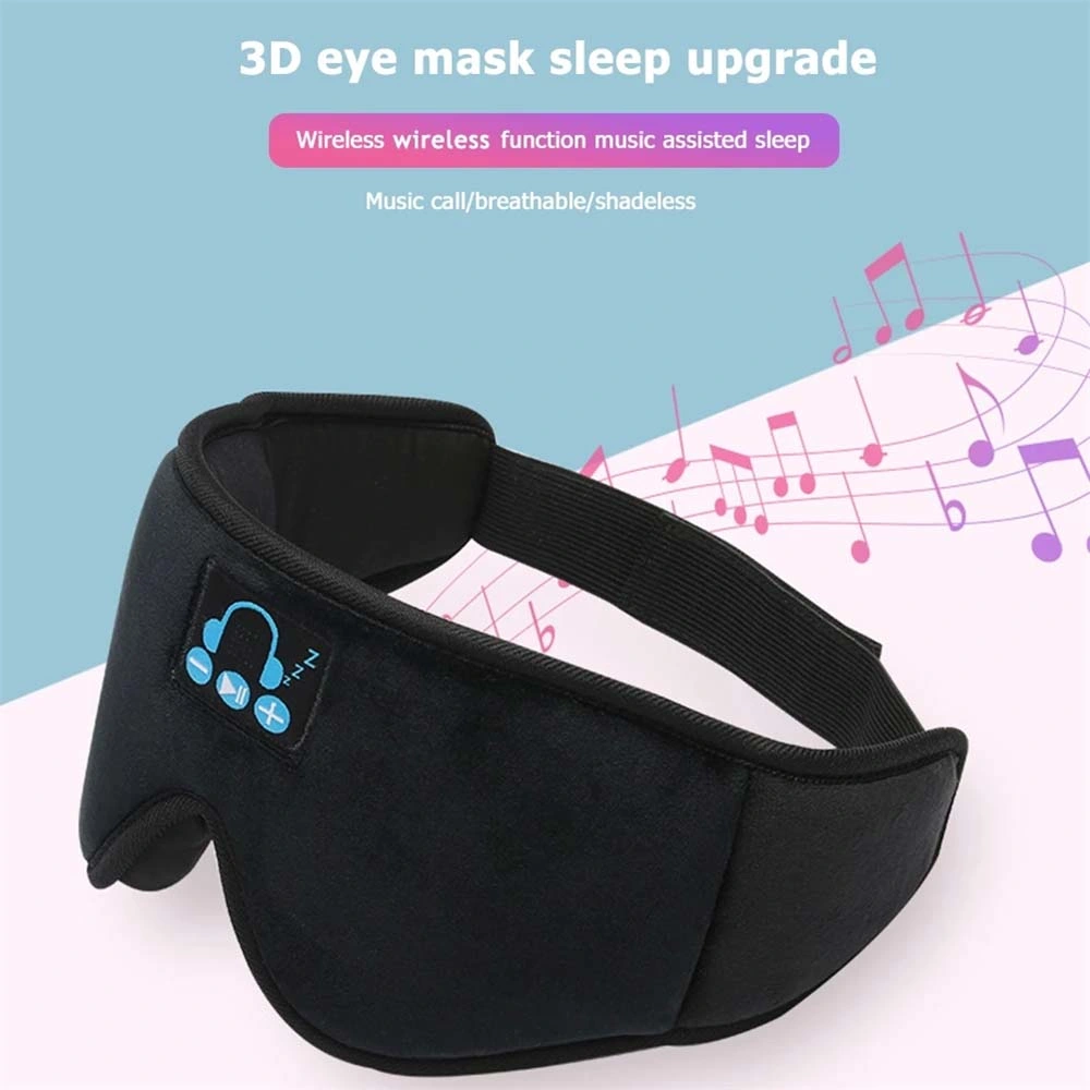 Año-04 barato suave viaje Bluetooth Música inalámbrica Sleeping Eye Mask