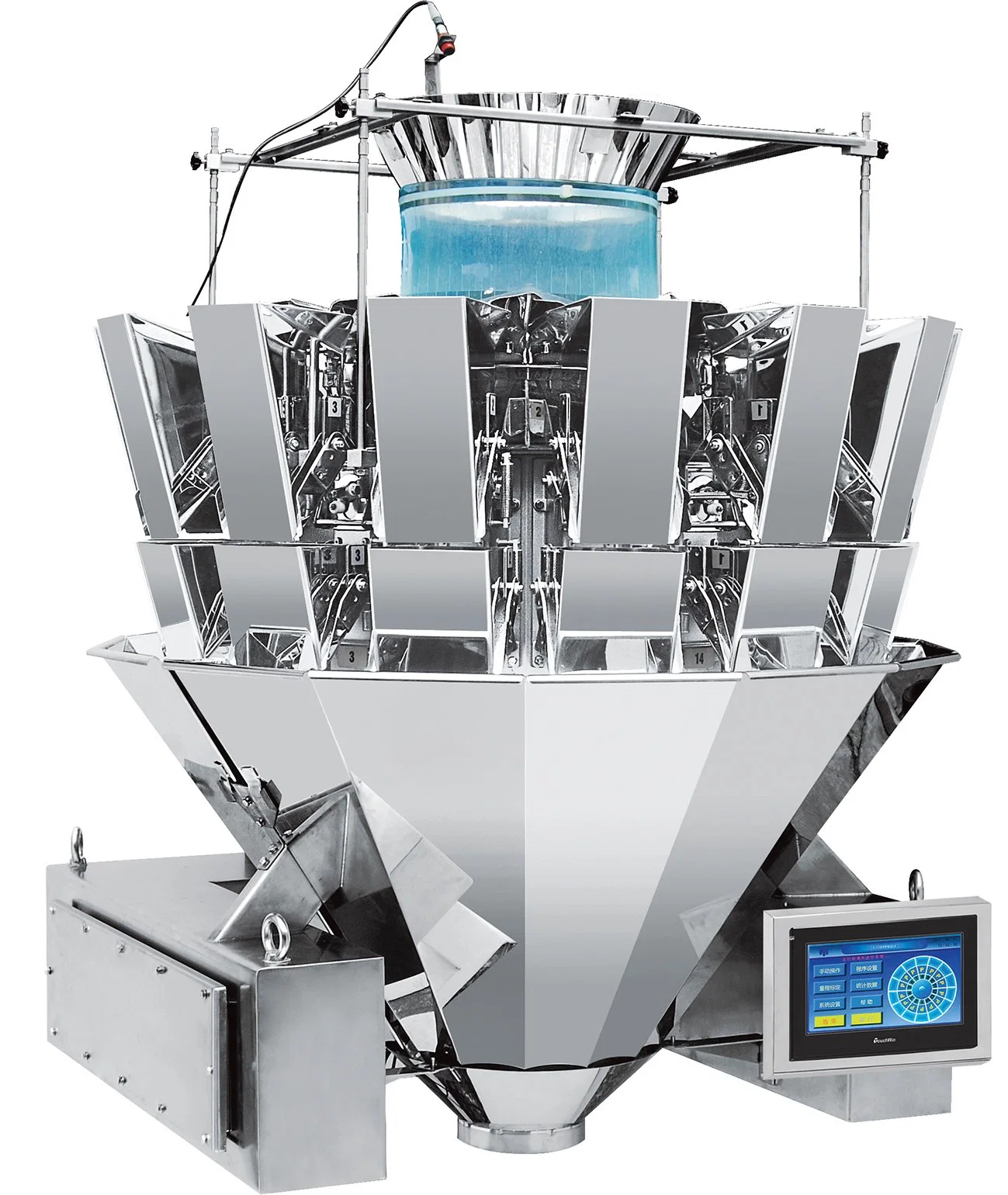 X (2) Level Accuracy Multi-Head Weigher Machine with 14 Heads