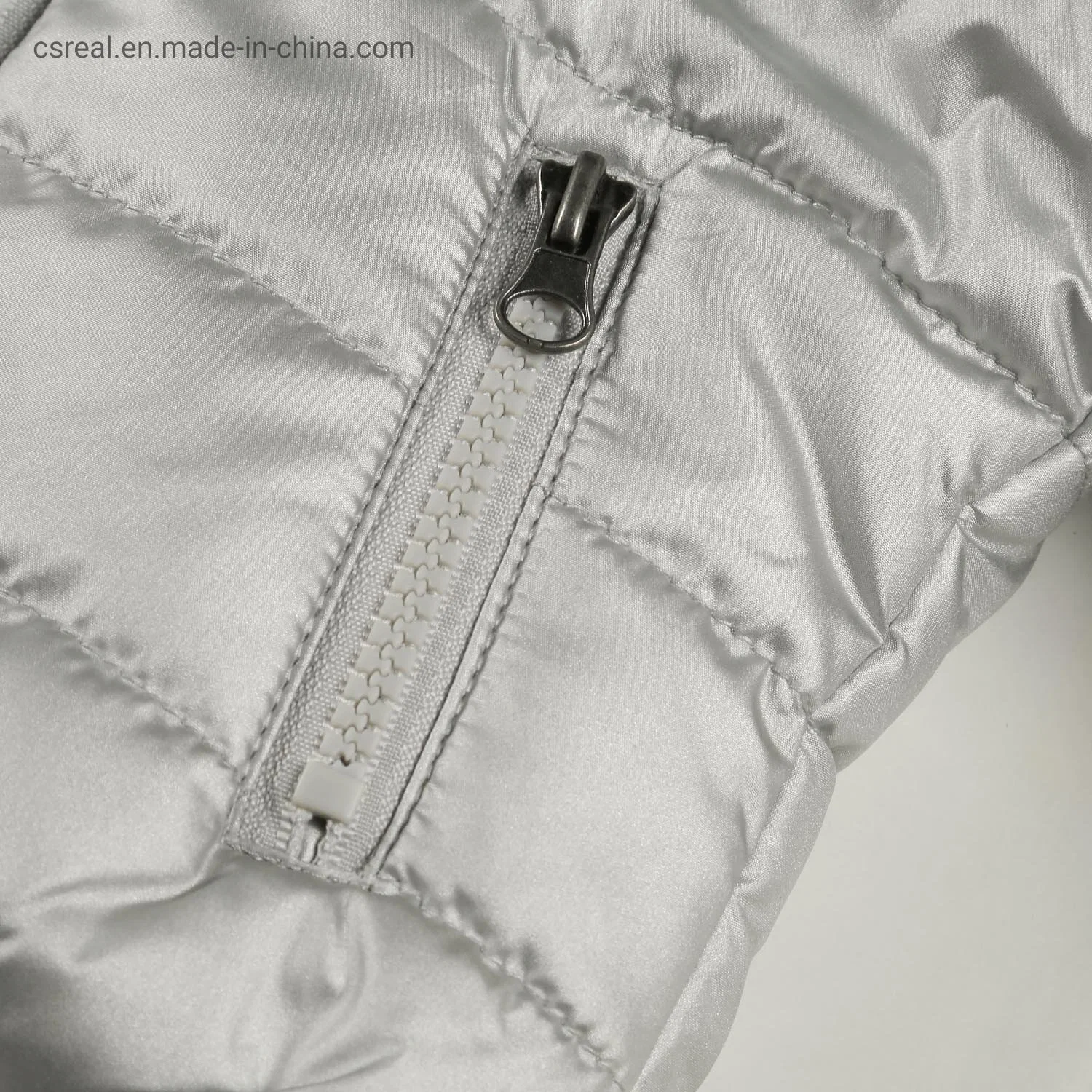 Newborn Light Grey Down Woven Jacket Wear