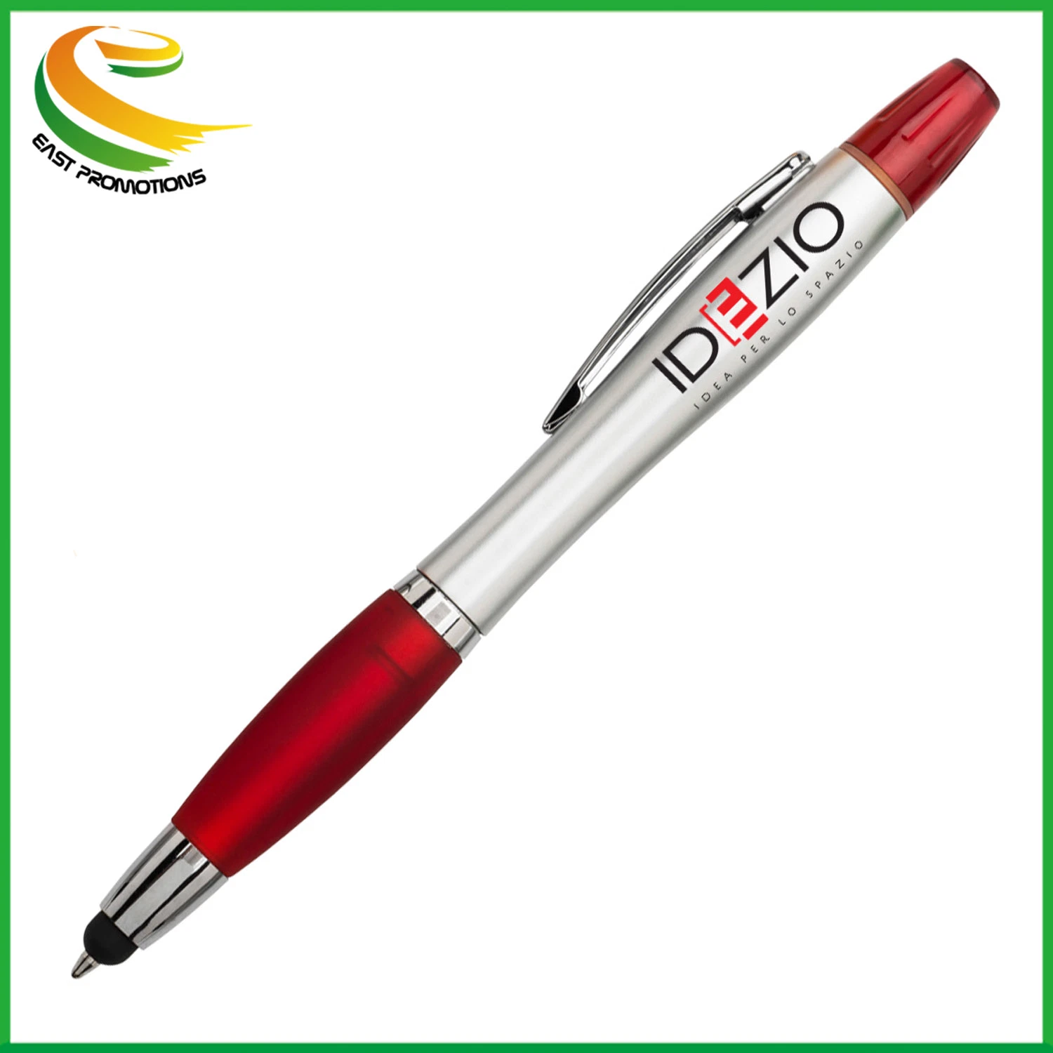 Two Side Colored Eco Friendly Highlight Ballpoint Pen