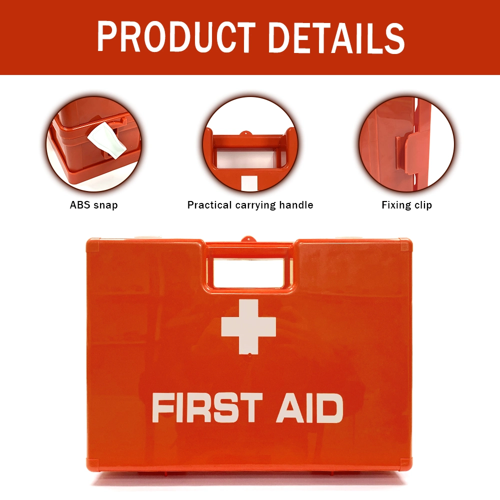 Plastic Wall Mounted ABS First Aid Case Kit Box for Workplace Office Home 2 Layer Empty