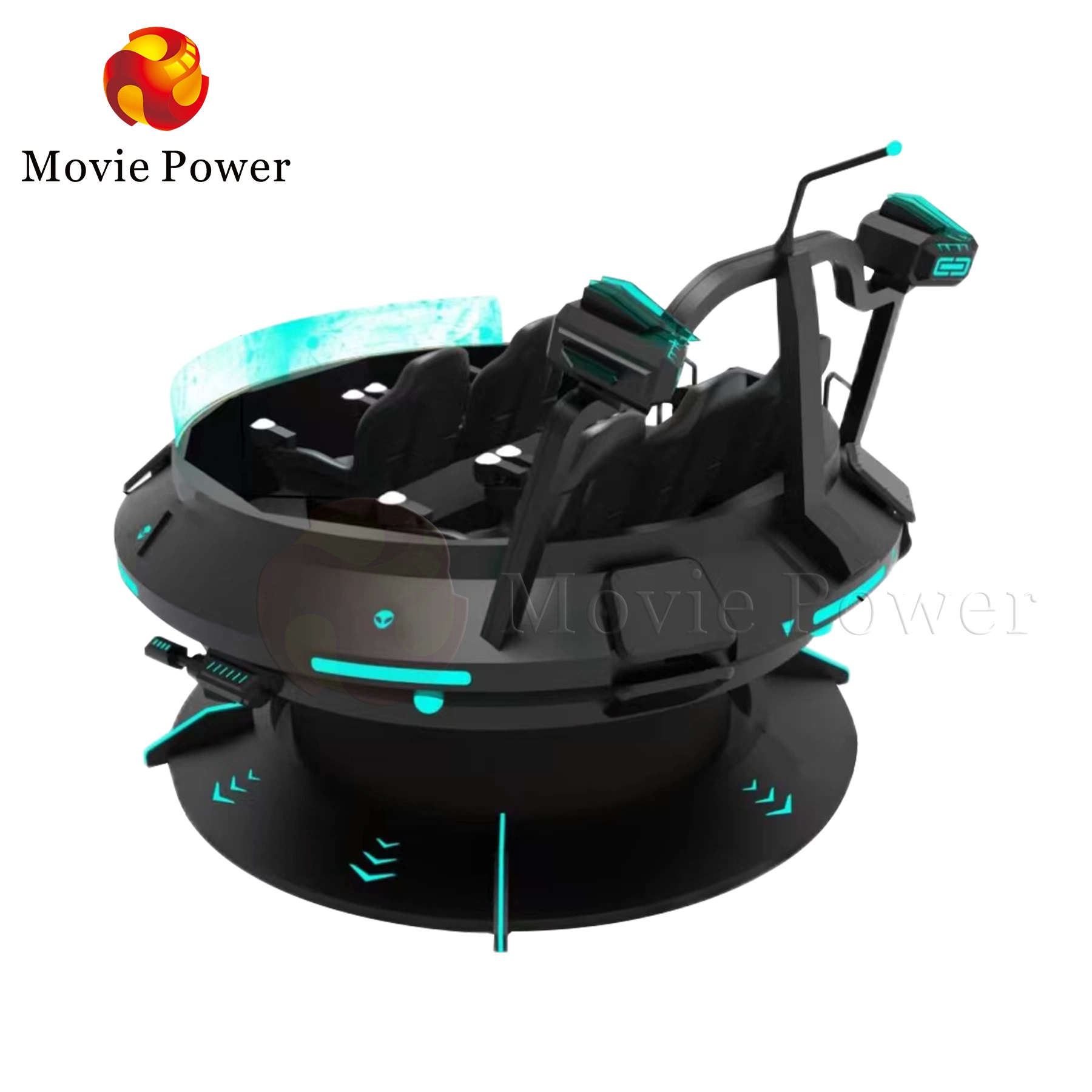 Virtual Reality 360 Rotating Chair 5 Seats 9d Vr 360 Roller Coaster UFO Flight Simulator