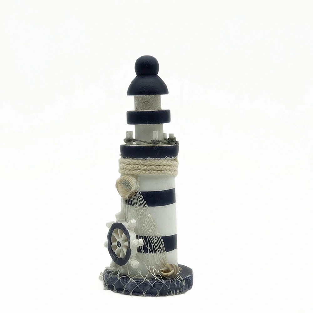 Island Souvenir Gift Wooden Lighthouse for House Decor