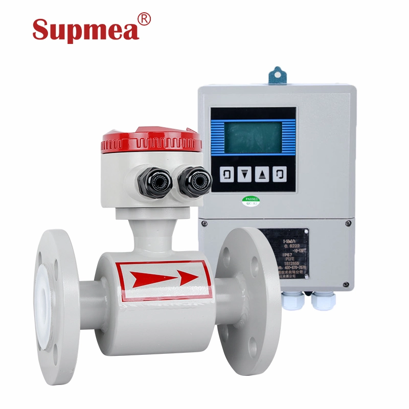 Liquid Waste Water Flow Meter RS485 Digital Water Electromagnetic Flow Meter with LED Display