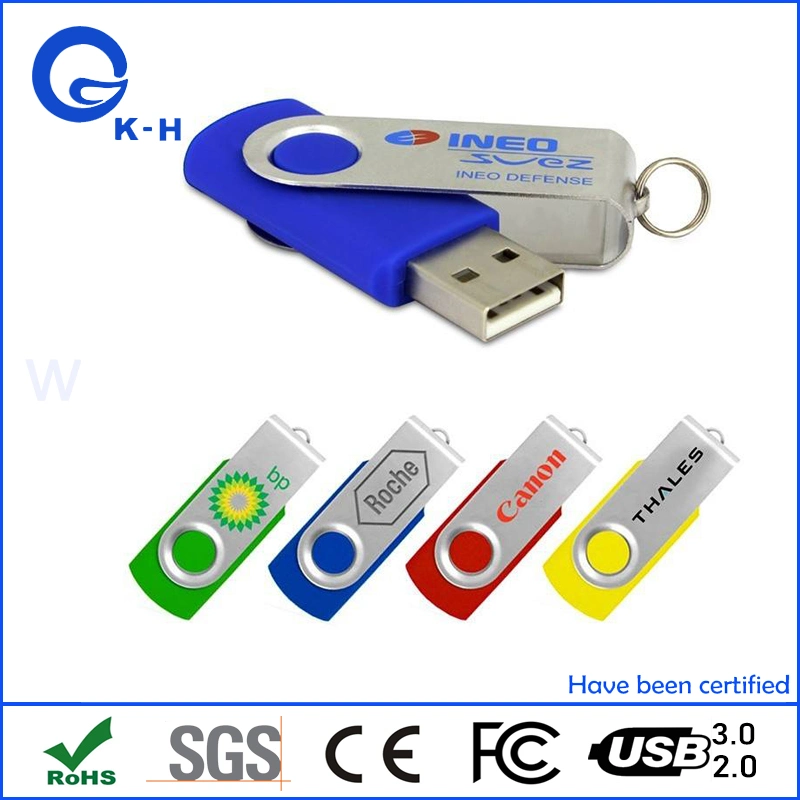 Metal Swivel 4GB 8GB 16GB Flash Drive Key 2.0 3.0