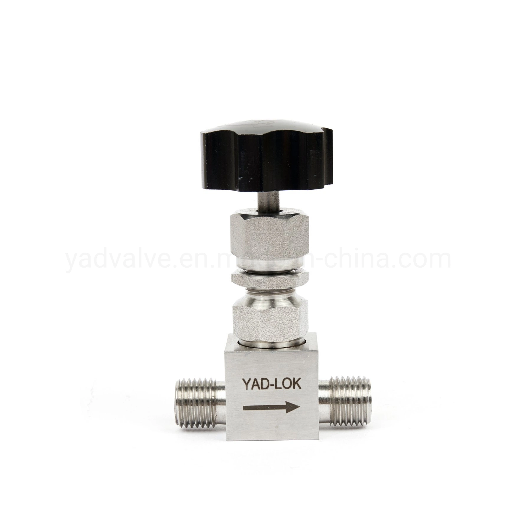 Stainless Steel Instrument 3000psi Straight Ferrule Type Compression Needle Valve for Water