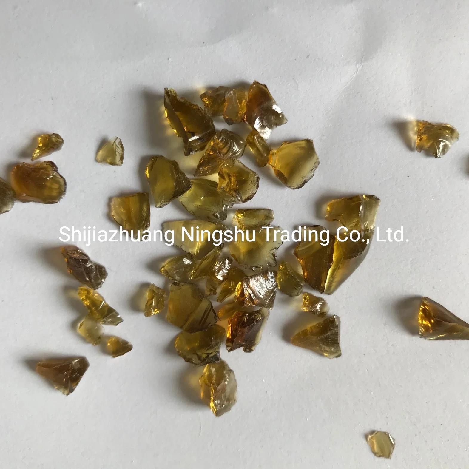 Crushed Brown Amber Glass Chips for Epoxy Terrazzo Flooring, Terrazzo Countertops, Landscaping