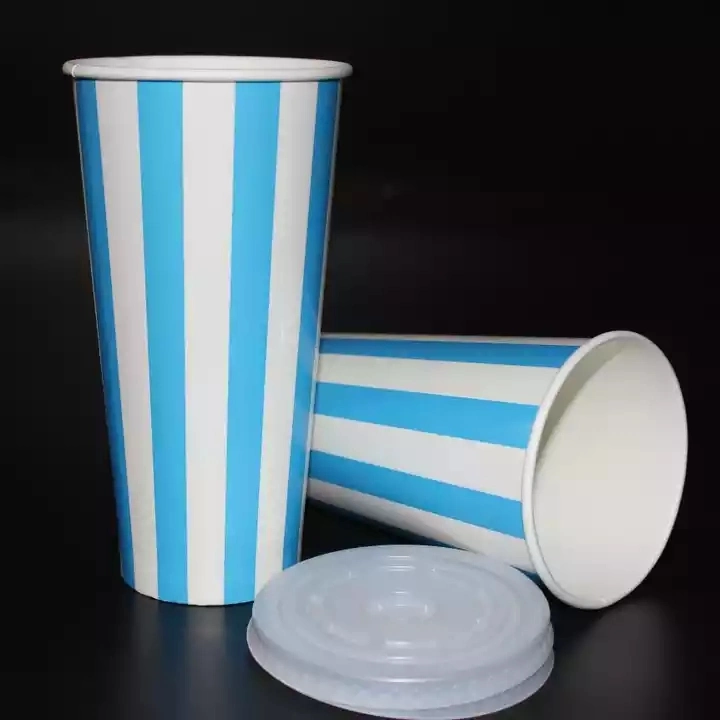 Disposable 7oz 9oz 12oz 14oz 16oz Cold Drink Beverage Paper Cup Double PE Ice Water Paper Cup