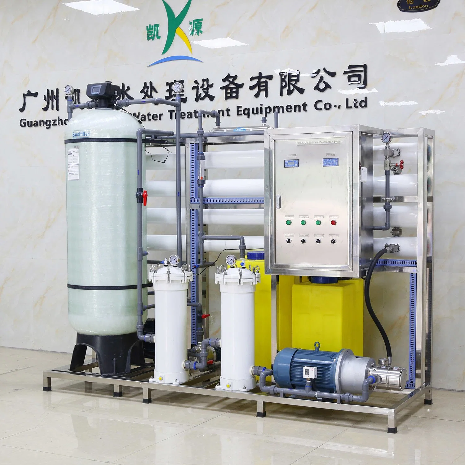 High Salinity Desalination Sea Water Desalination Plant, Seawater Treatment Equipment for Steam Boiler on Boat Ship Yatch 1000lph