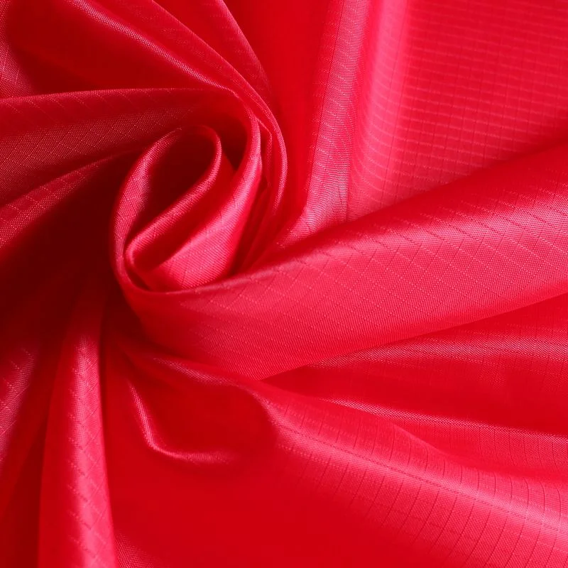 Vente en gros Taffeta Fabric PVC revêtement fil teint pour sac à main Tissu Taffeta 210 t.